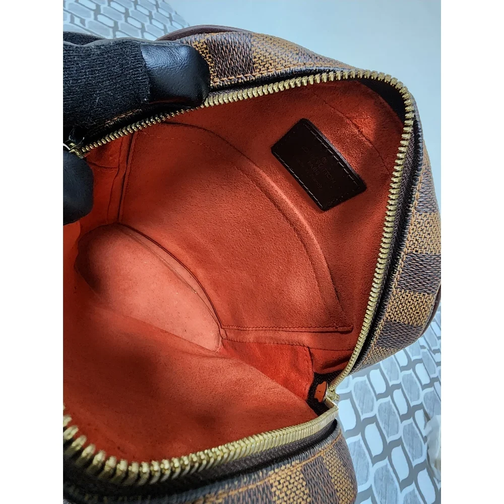 Louis Vuitton Damier Ebene Ipanema PM Crossbody Bag Brown